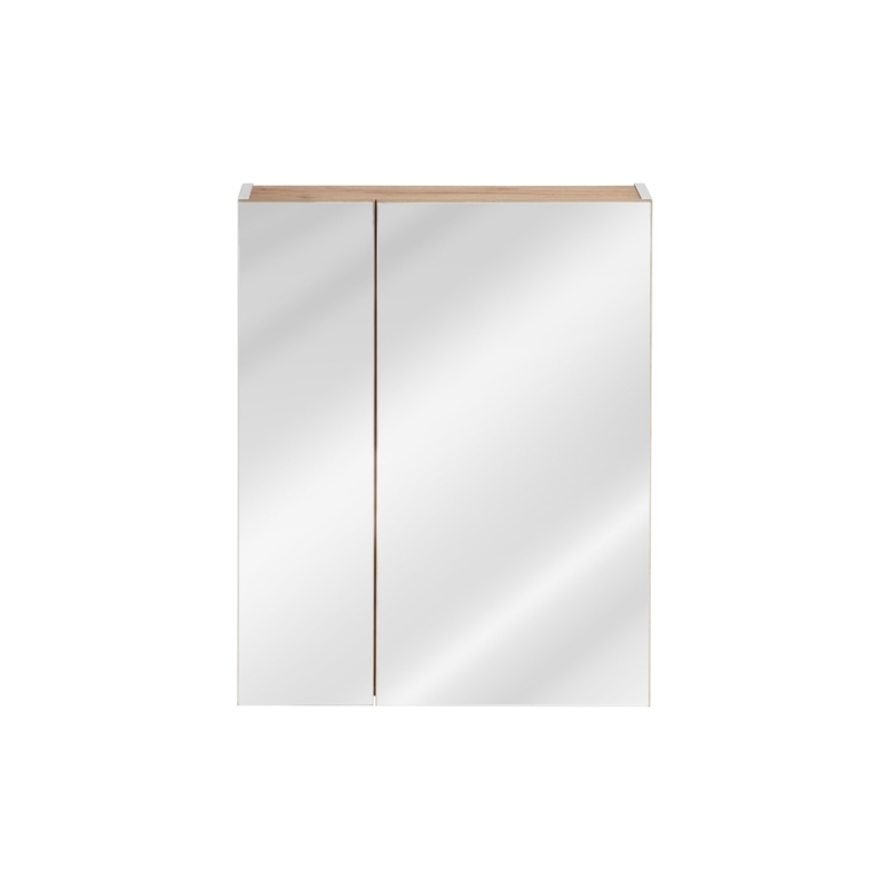 Medinis veidrodis-spintelė, modernaus dizaino, su lentynomis