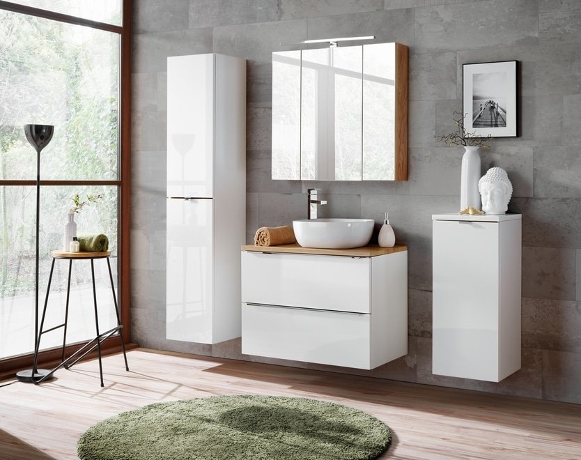 Vonios spintelė su praustuvu 821B CAPPRI WHITE