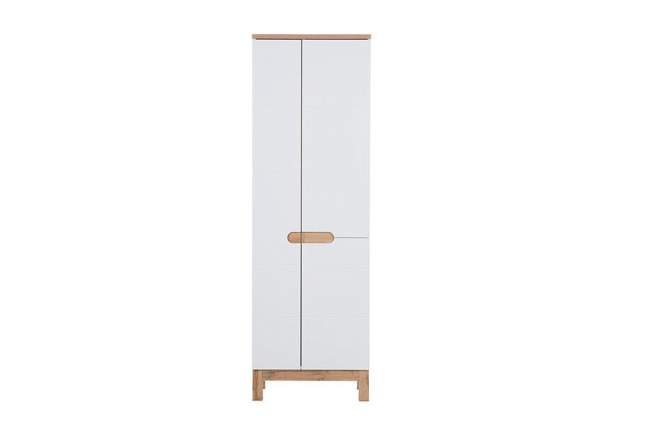 Minimalistinė vonios spintelė, medinė, blizgi