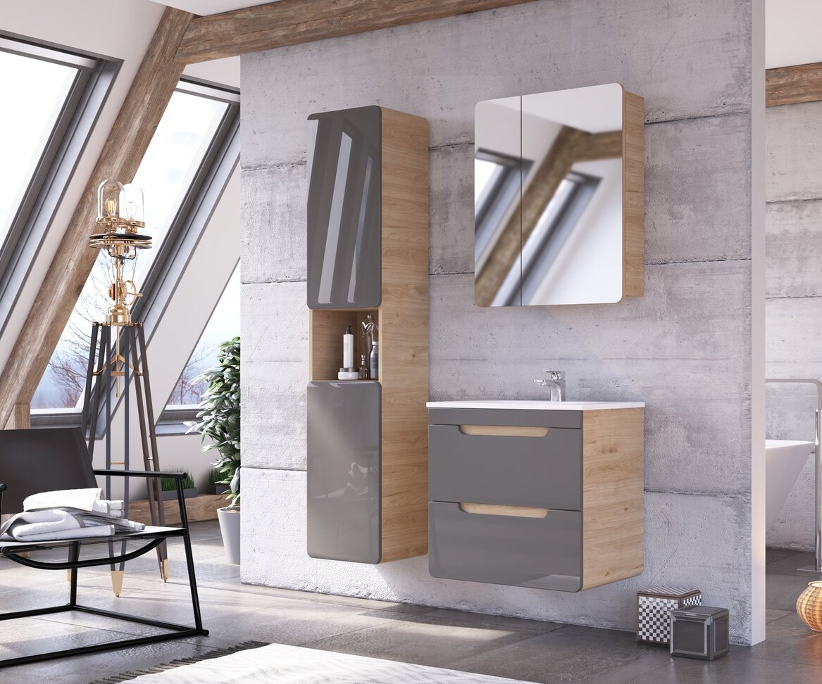 Pakabinamas veidrodis-spintelė 843 ARRAS GREY