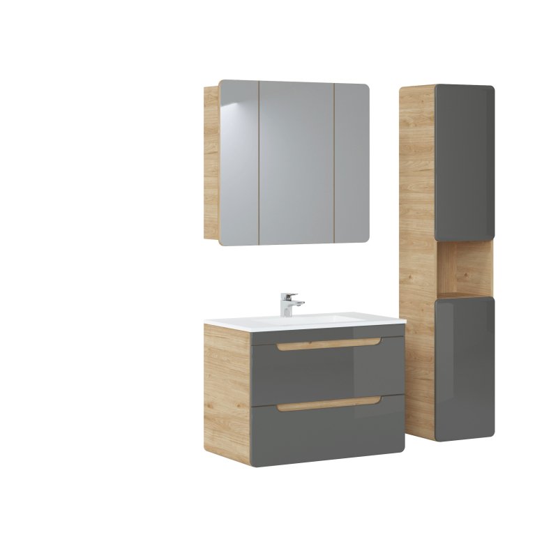 Pakabinamas veidrodis-spintelė 843 ARRAS GREY