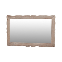 Provanso stiliaus veidrodis, kreiminės spalvos, sendinto dizaino