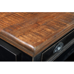 Antikvarinio stiliaus staliukas, su stalčiumi, tamsių spalvų