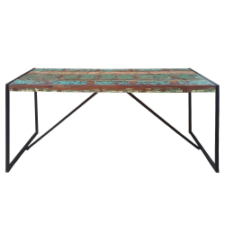 medinis stalas, Industrinio stiliaus, spalvotas