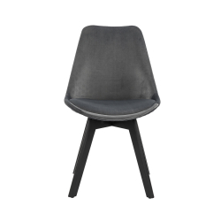 kėdė dekoruota išorine dalimi, dekoruota juodomis buko medienos masyvo kojelėmis, švelni