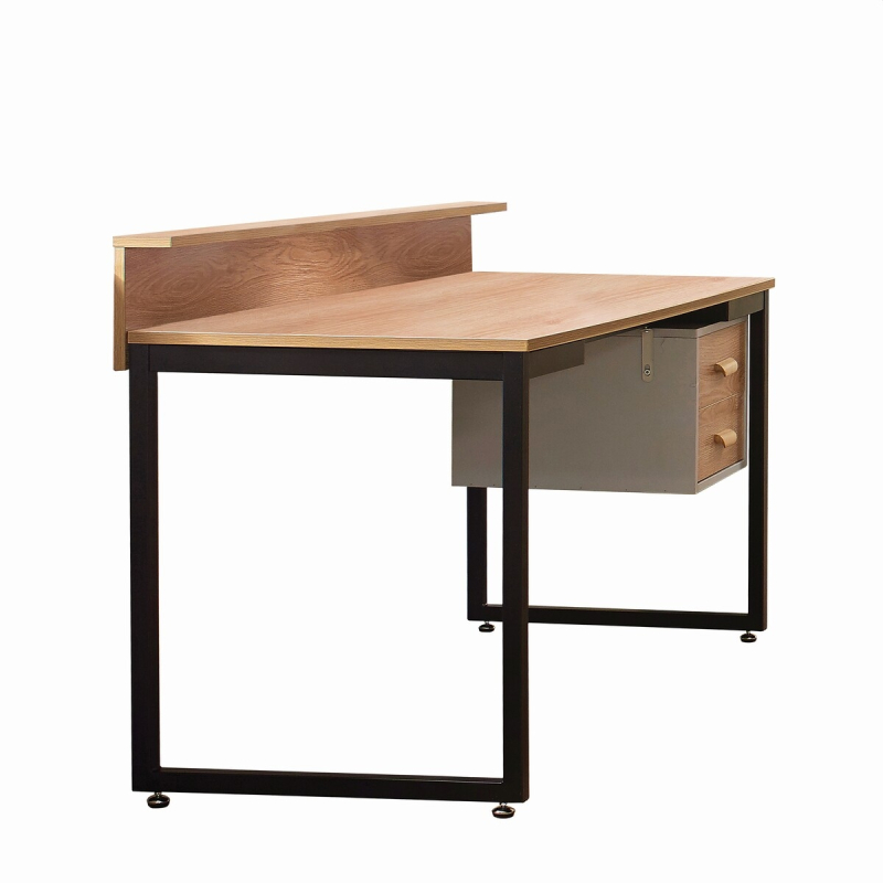 minimalistinis rašomas stalas, medinis, medžio spalvos