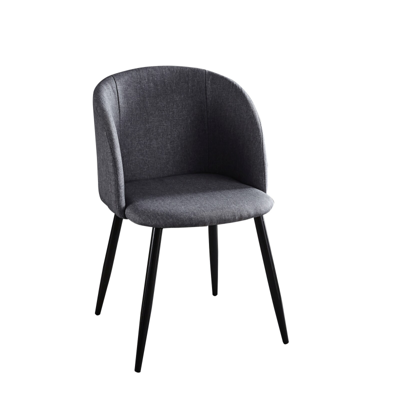 Modernaus dizaino kėdė, audiniu aptraukta, su porankiais