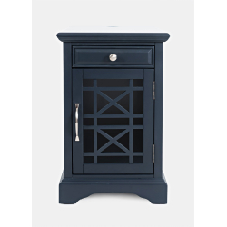 AVELLINO stiliaus naktinis staliukas, "Hampton" stiliaus tamsiai mėlynas, prabangaus stiliaus