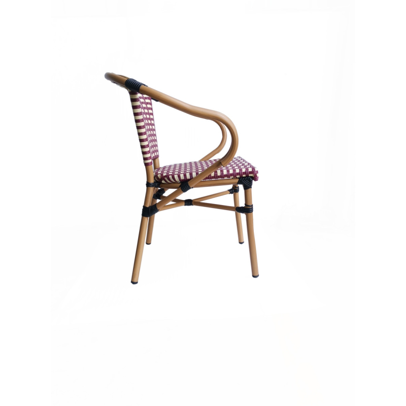 aliuminio rėmo kėdė, medinė, lauko kėdė
