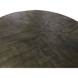 futuristinis stalas, prabangaus dizaino, tamsiai rudas