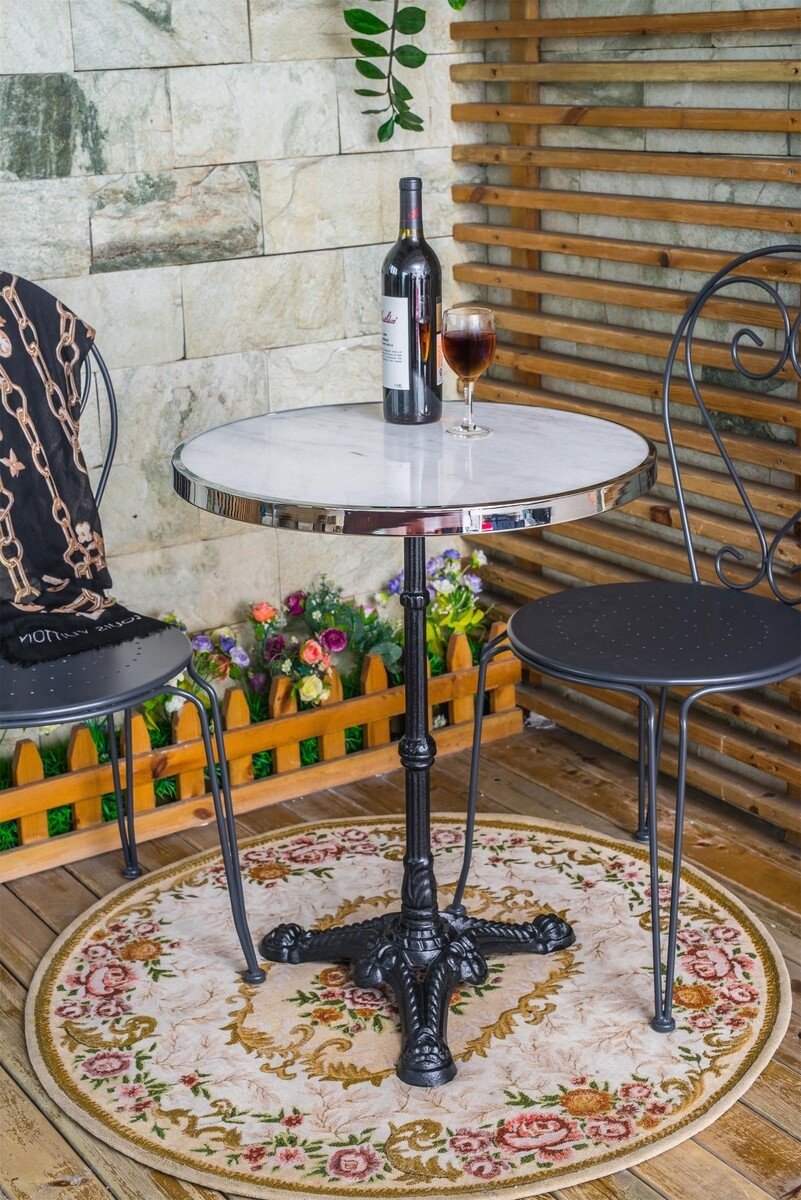 Apvalus 57 cm bistro staliukas