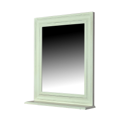 Baltas veidrodis, sendintas, klasikinio stiliaus 