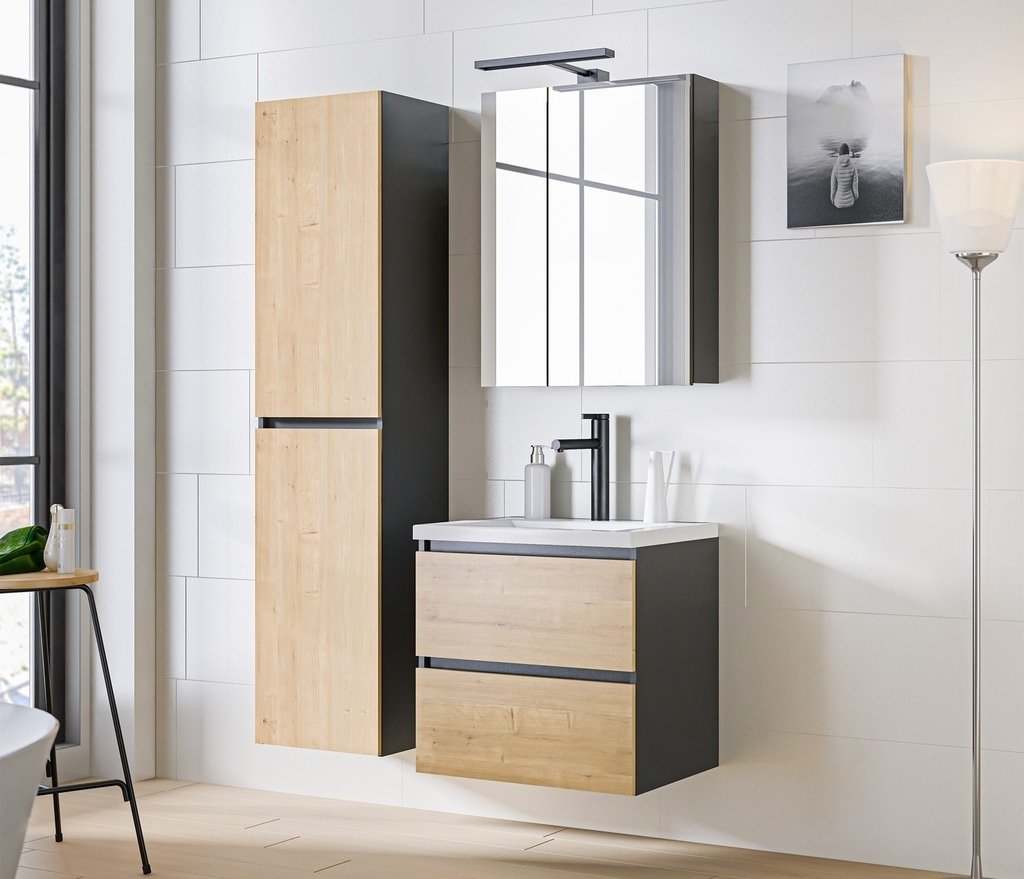 Pakabinamas veidrodis-spintelė 840 MONA GREY