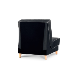 Fotelis DOZ, juodas/pilkas, 80x93x85 cm