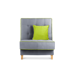 Fotelis DOZ, pilkas/žalias, 80x93x85 cm