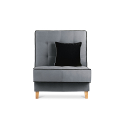Fotelis DOZ, pilkas/juodas, 80x93x85 cm