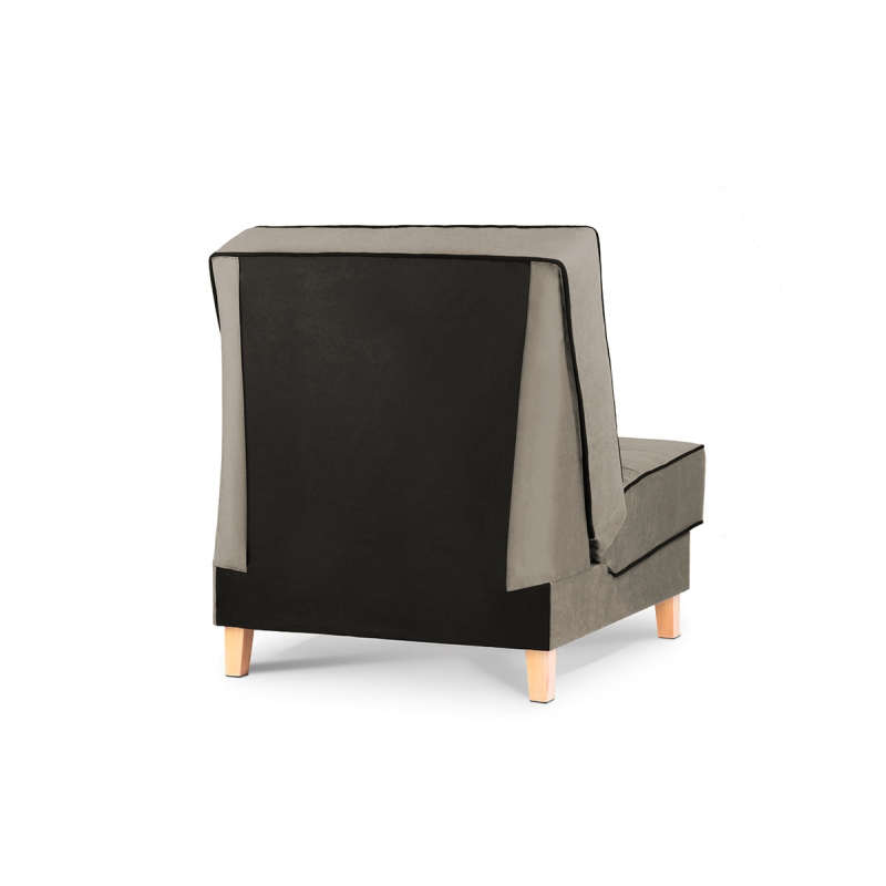 Fotelis DOZ, smėlio/rudas, 80x93x85 cm