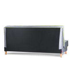 Sofa DOZ, pilka/žalia, 198x93x85 cm