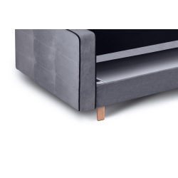 Sofa DOZ, pilka/juoda, 223x93x85 cm