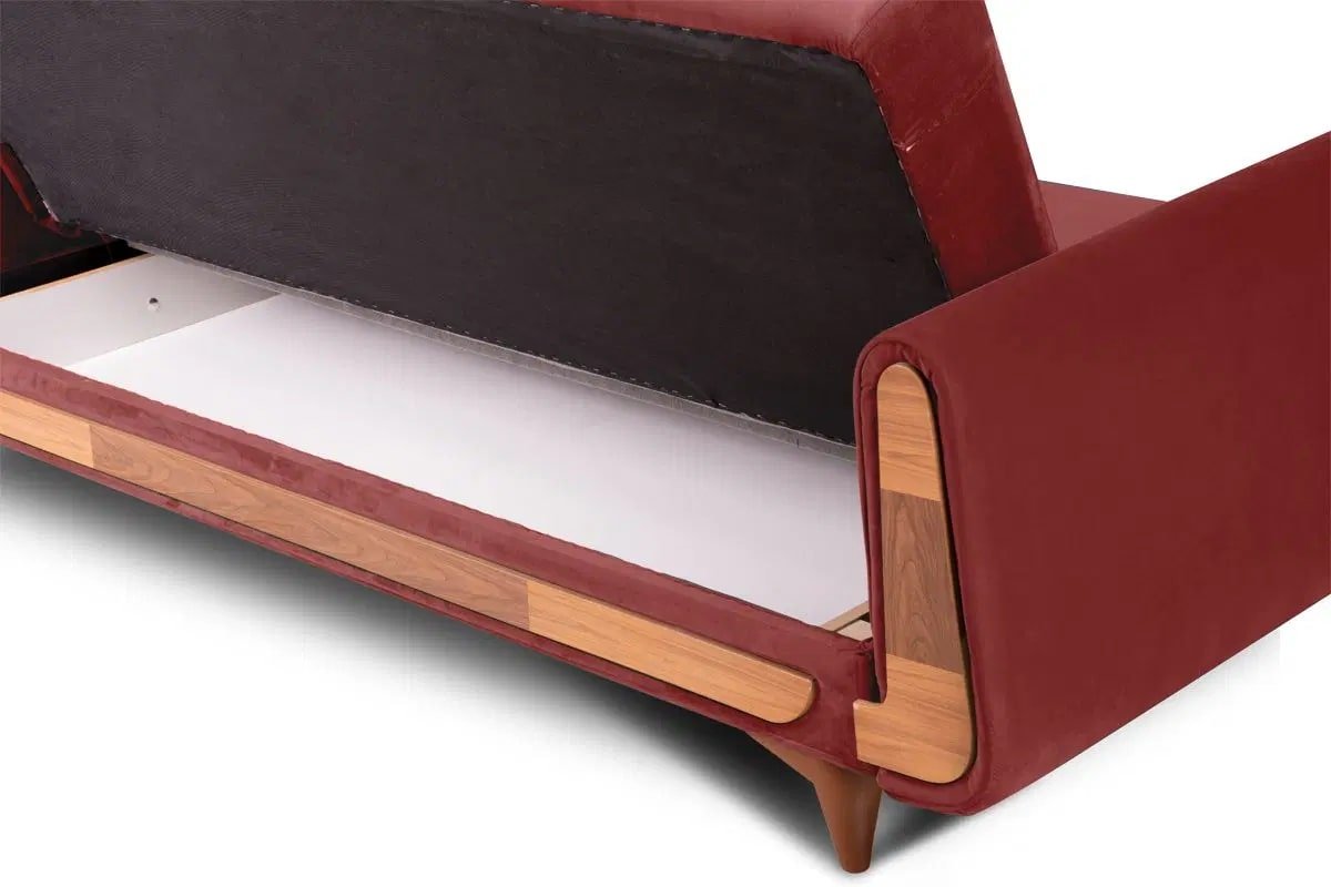 Sofa GUSTA, raudona, 230x98x98 cm