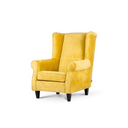 Fotelis MILE, geltonas/juodas, 82x97x105 cm