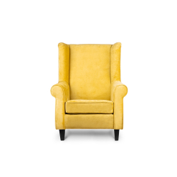 Fotelis MILE, geltonas/juodas, 82x97x105 cm