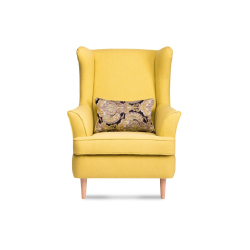 Fotelis STRAL, geltonas, 82x80x108 cm