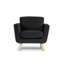 Fotelis TAGO, juodas, 86x88x80 cm