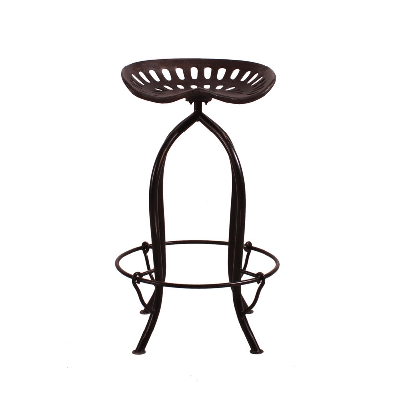 Baro kėdė su metalinė sėdynė, aukša, išskirtinio dizaino