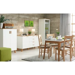 Stalas 140-180 cm FRISO WHITE (išskleidžiamas)