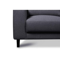 Sofa ALI, tamsiai pilka, 240x87x85 cm