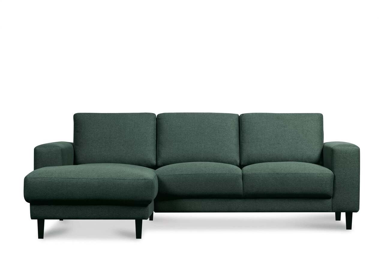 Minkštas kampas ALI, žalias, kairinis/dešininis, 240x150x85 cm