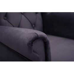 Fotelis ERBI, tamsiai pilkas, 75x85x104 cm