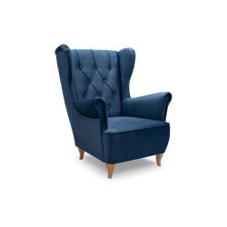 Fotelis ERBI, mėlynas, 75x85x104 cm