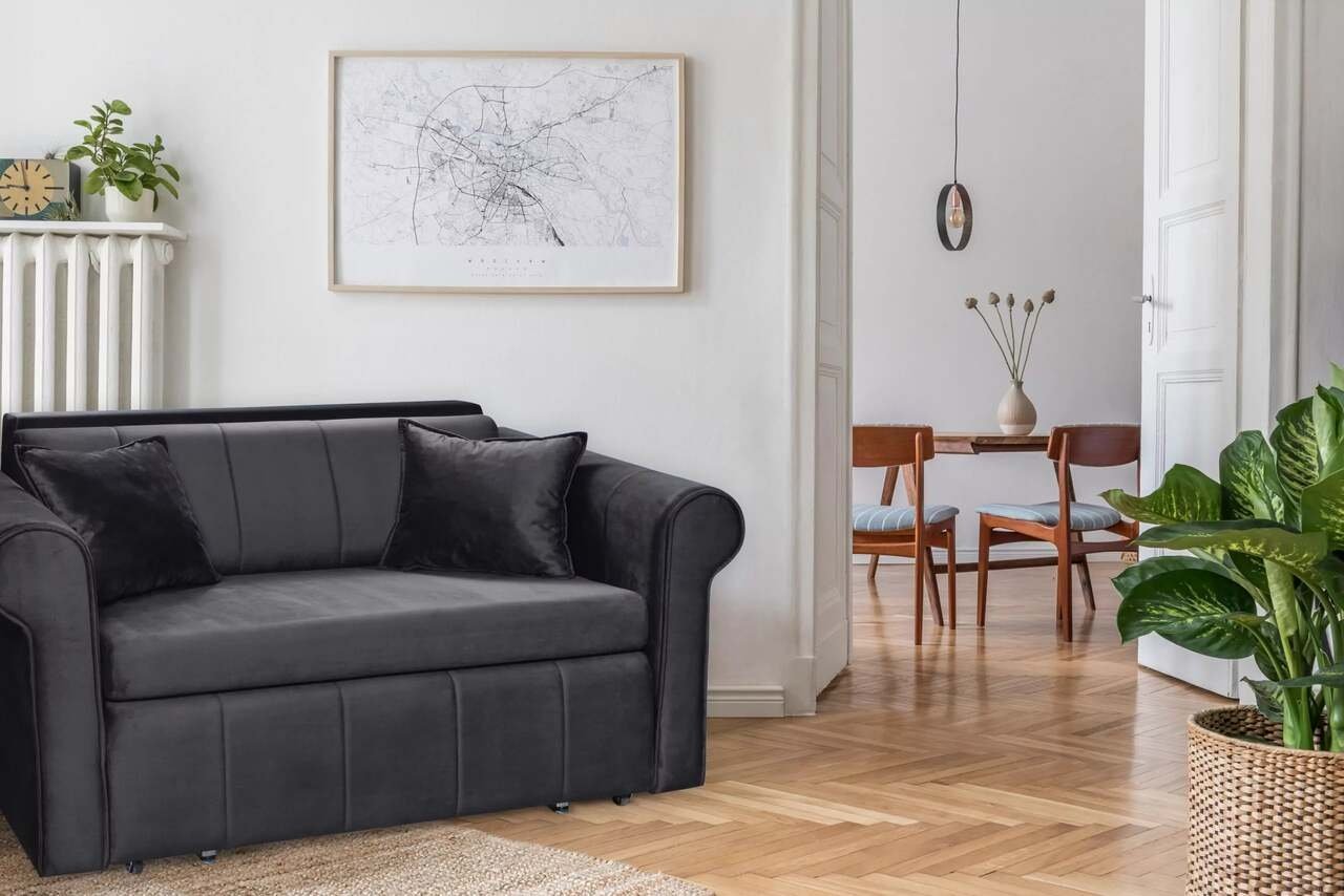 Sofa LAVI, pilka, 161x94x84 cm