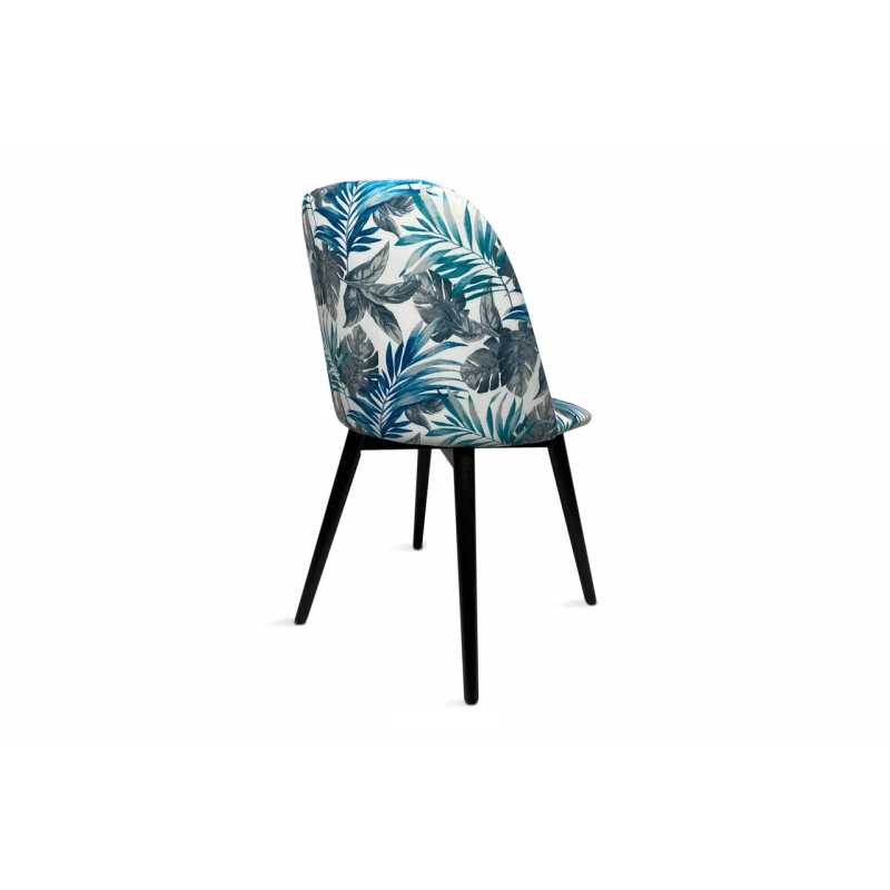 Kėdė BAKER, smėlio/žydra, 48x44x86 cm