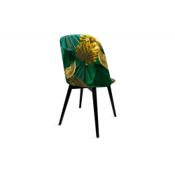 Kėdė BAKER, žalia/geltona, 48x44x86 cm