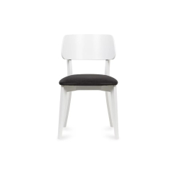 Kėdė VINI, grafito/balta, 47x45x80,5 cm