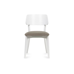 Kėdė VINI, smėlio/balta, 47x45x80,5 cm