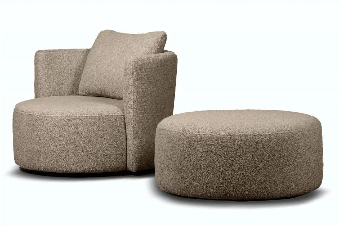 Pufas RAGI, rudas, 80x80x36 cm