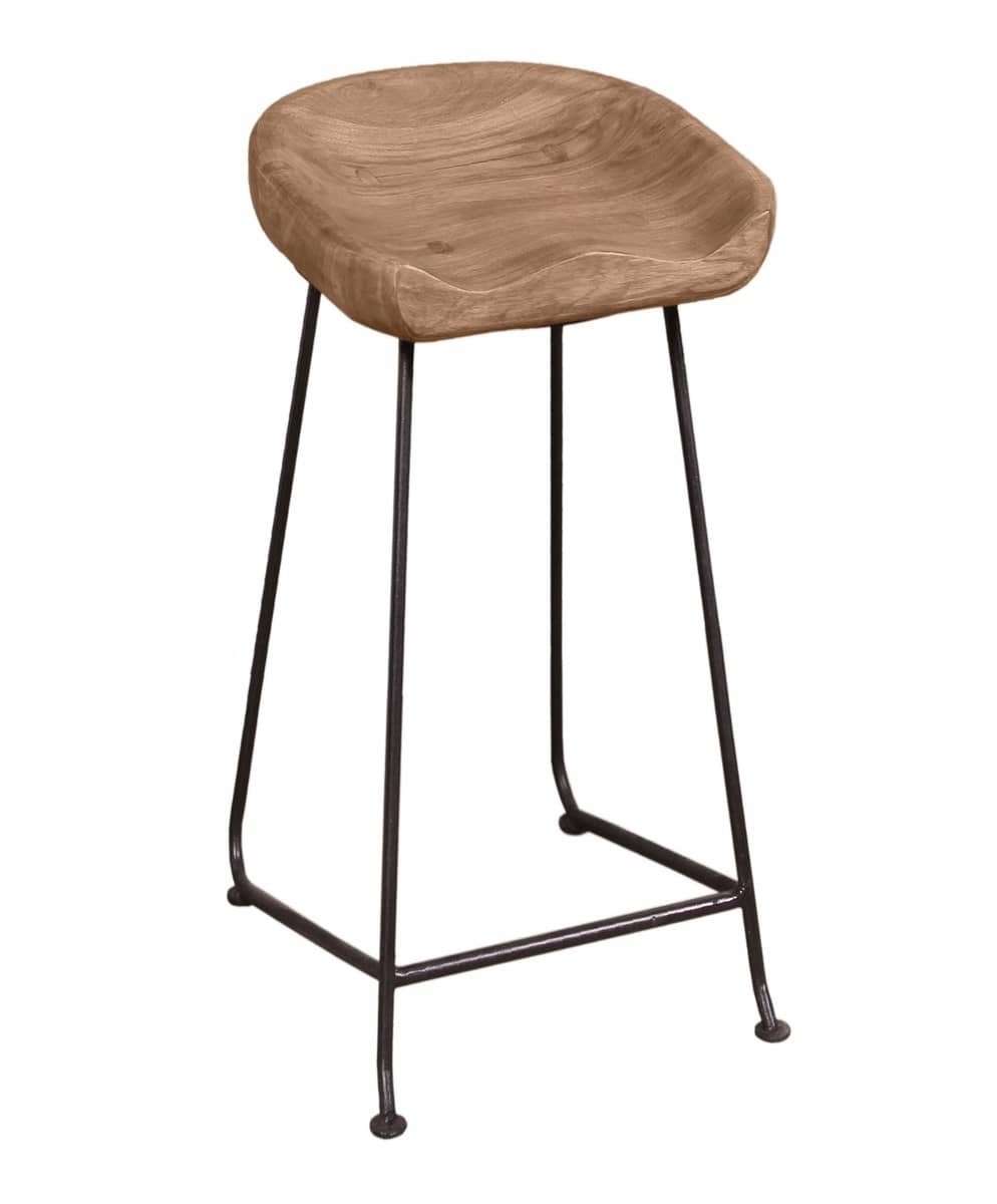 LIVE EDGE stiliaus baro kėdė, industrinio stiliaus, metalinėmis kojomis