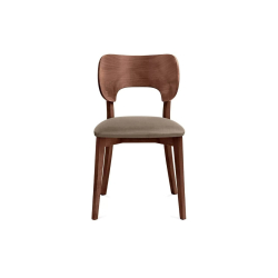Kėdė LYCA, smėlio/riešutmedžio, 47x45x80,5 cm