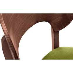 Kėdė LYCA, alyvuogių/riešutmedžio, 47x45x80,5 cm