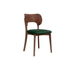 Kėdė LYCA, žalia/riešutmedžio, 47x45x80,5 cm