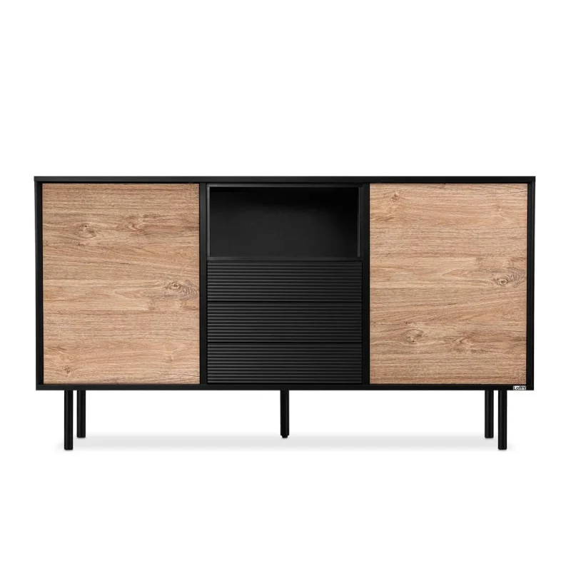 Komoda LOFTY GRAFIT, 151x41x83 cm