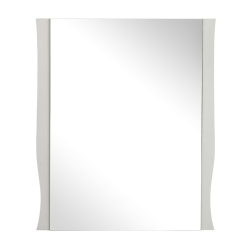 Prancūziško stiliaus vonios veidrodis, natūralios medienos, baltas, pakabinamas 