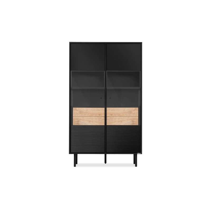 Vitrina LOFTY GRAFIT, 102x41x174 cm