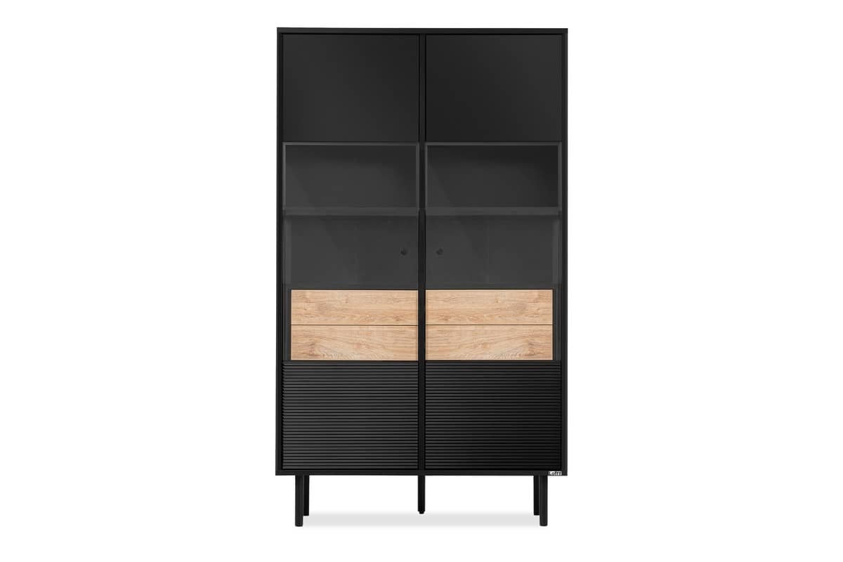 Vitrina LOFTY GRAFIT, 102x41x174 cm