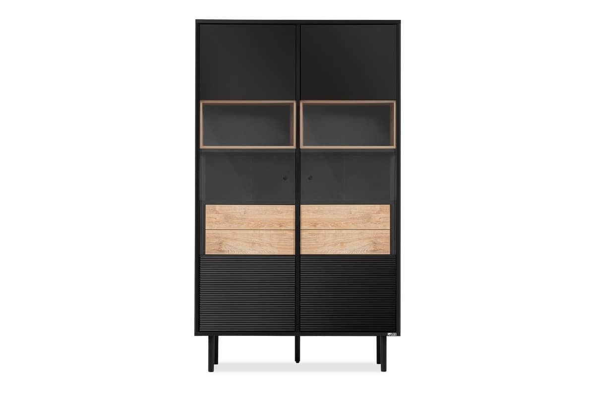 Vitrina LOFTY OAK, 102x41x174 cm