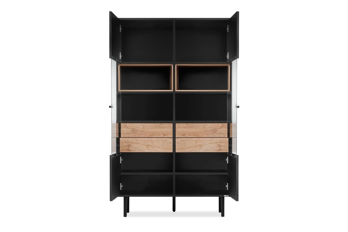Vitrina LOFTY OAK, 102x41x174 cm